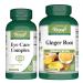 VORST Eye Care Complex 90 Vegan Capsules & Ginger Root 180 Vegan Capsules (Combo Bundle 2 Bottles)