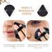 Triangle Makeup Powder Puff - Soft Reusable Velours Sponge Pads (6 Pieces | Pink & Black) | International Shipping - Buy Online on GoSupps.com
