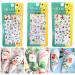 5D Nail Stickers Christmas Stereoscopic Embossed Nail Art Stickers Decals with Adhesive 5D Christmas Sticker Decoration for Women Girl Children Kids (Christmas)