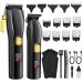 Professional Hair Trimmer and T-Blade Trimmer Kit for Men Cordless Barber Hair Trimmer Precision Hair Trimmer Beard Trimmer Set for Men with LED Display
