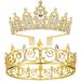 AOPRIE King & Queen Artemis Tiara and Crown for Women Men Crystal Hair Accessories for Wedding Prom Bridal Birthday Party Halloween Costume Christmas Gifts Gold Princess Tiara for Girls Boys