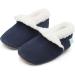 Dotty Fish Suede Baby Slippers | Warm Fleece Lined | Non-Slip Soft Sole for Boys and Girls | Navy | 2-3 Years - Buy Online on GoSupps.com