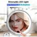 ALHAKIN Rechargeable Lighted 10x Magnifying Makeup Mirror with Dimmable LED Lights - Wall Mounted Double-Sided Extended Mirror for Bathroom Shaving Chrome - Buy Online on GoSupps.com
