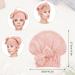 FRIUSATE Microfiber Hair Towel Cap 2 Pack - Soft Absorbent Hair Wrap for Women | Ideal for Curly Long & Thick Hair - Khaki & Pink Turban Shower Cap with Bow-Knot - Buy Online on GoSupps.com