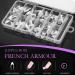 120 Pieces French Acrylic False Nails Tips Full Cover Fake Nails Extension White Tip Press on Nails Acrylic Nail Tips for Woman Girls Finger Manicure Salon Home Nails Art DIY (12 Sizes White Clear) - Buy Online on GoSupps.com