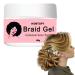 Braid Gel - Edge Braid Balm Lock Gel Tames and Smooths Frizz Strong Hold Hair Gel for All-Day Locks Edge Braid and Twist Styling Hondony