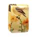 Travel Lipstick Organizer Case Lipstick Case Portable Makeup Bag With Mirror Daisy Bird in Flower P325n4cubu