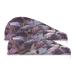 Blooming Iris Flower Dry Hair Cap 2 Piece Quick Drying Towel Set with Button Headband Super Absorbent Soft & Comfortable