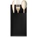 50-Pack Black Disposable Linen-Feel Dinner Napkins with Flatware Pocket - Prefolded Cloth-Like Paper Napkins for Wedding or Party - Buy Online on GoSupps.com