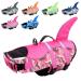 Cit toile life jacket dog shark light and safe for water sports dog swimming vest with handle and reflective for small medium and large dogs pink camouflage XL XL pink camouflage