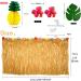 Fasezoomit Hawaiian Tropical Party Decorations Set - 55 Pieces with Table Skirt, Palm Leaves, Luau Flowers, Tissue Pineapple - Island Theme Party Decoration (Golden) - Buy Online on GoSupps.com