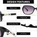 JM Classic Bifocal Reading Sunglasses for Women - Vintage UV Protection Outdoor Glasses 2.0x Black - Buy Online on GoSupps.com