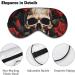Soft Skull Rose-Red Eye Mask - Comfortable Adjustable Sleep Mask for Men & Women | Ideal for Travel & Work - Buy Online on GoSupps.com