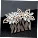 Ipetboom Silver Hair Clip Pearl Hair Comb Gold Headpiece Wedding Hair Combs Bridal Headdress Bridal Comb Wedding Hair Accessory Hair Combs for Pearl Hair Barrettes Bride Rose Accessories - Buy Online on GoSupps.com