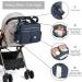 Kono Large Weekender Travel Nappy Tote Bag - Stylish Convertible Messenger for Mom and Dad with Insulated Pockets - Navy - Buy Online on GoSupps.com