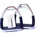 Amidale Flexi Safety Stirrups Horse Riding Bendy Irons Stainless Steel Black Treads 4.5 Inches - Buy Online on GoSupps.com