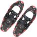 ALPIDEX Snowshoes for Men & Women - Lightweight Aluminum Frame Ratchet Binding Carrying Bag Size 36 to 135 kg - Black/Red - Buy Online on GoSupps.com