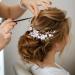 Flower Headband Bridal Headbands Wedding Rhinestone Bride Hair Clip Handmade Floral Headpiece Bridesmaid Party Hair Accessories for Women Girls (Gold) - Buy Online on GoSupps.com