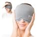 Halo Mask Migraine Relief Cap - Form Fitting Migraine Hat - Tension Headache Relief Cap Ice Hat - Migraine Ice Head Wrap for Headaches / Sinus Pain - Cooling Migraine Cap - Head Ice Pack for Headaches Dark Grey
