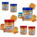 PEO's 6 x 340g Crunchy & Creamy Peanut Butter 3 Pack - Natural Peanut Butter - Fine, Extra Smooth Grilled & 90% Peanut Butter with Full Creamy Flavour