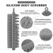 Rampula Silicone Body Brush - Double-Sided Bathing & Shower Brush for Deep Cleaning Gentle Peeling & Massage - Hygienic Alternative to Luffa/Sponge for All Skin Types - Gray - Buy Online on GoSupps.com