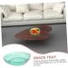 COOLHIYA Fruit Tray Glass Food Container Food Tray Terrarium nut Serving Tray Dessert Bowl Salad Bowl Counter Green 23.5X23.5X6CM - Buy Online on GoSupps.com