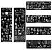 Beauty nail embossed plates kit decoration picture art transmit stencil manicure tool party birthday festivals vacation for girls women wife friend halloween 6 pieces pack (dilo)