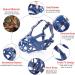 Breathable Dog Muzzle - X-Large Blue Basket Muzzle for All Breeds | Stops Biting Barking & Chewing - Buy Online on GoSupps.com