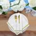 LEKOCH 50 PCs Premium Airlaid Napkins - Elegant White Design 40x40cm - High-Quality Disposable Napkins for Weddings & Events - Buy Online on GoSupps.com