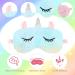 Newcotte Unicorn Sleep Masks - Set of 12 | Plush Rainbow Eye Covers for Women | Funny Blindfold for Night, Travel, Nap & Party - Buy Online on GoSupps.com
