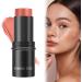 Matte Cream Blush Stick Highlighter | Waterproof & Long-lasting Face Makeup | Full Coverage Contour Stick for Cheeks, Lips & Eyeshadow | (04) 1.00 g - Pack of 1 - Buy Online on GoSupps.com