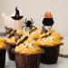 Halloween Cupcake Toppers Black Glitter Bat Spider Pumpkin Design Halloween Cupcake Picks Food Fruit Dessert Cocktail Picks Cake Decorations Holiday Party Supplies (36pcs) - Buy Online on GoSupps.com