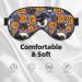 Spooky Cats & Halloween Pumpkins Eye Mask - Soft Sleep Blindfold with Elastic Strap for Travel & Night Sleeping - Buy Online on GoSupps.com