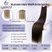 LAAVOO Brown Remy Hair Extensions 100g - Dark Brown Real Hair Tress for Sewing | Human Hair Extensions 40cm #2 - Buy Online on GoSupps.com