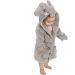Bamu Baby Town Unisex Bathrobe for Boys & Girls | Soft Plush Fleece Hooded Robe | Sizes 6-24 Months 2-6 Years | Elephant Gray - Buy Online on GoSupps.com