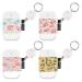Beautyflier Pack of 4 Elastic Sleeve for Touchland Power Mist and Glow Mist 1FL OZ Hand Sanitizer Spray Exquisite Patterns Holder Sleeve with Keychain Perfectly for Travel (Sleeve Only)