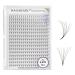 Nagaraku Volume eyelash extension prefabricated compartments 320pcs 7d 0.07mm thickness C curl 9-14mm narrow stem light tight premade fans eyelash extensions artificial eyelashes 16 rows 9-14mm mix 7d-07-c curl