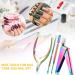 Rainbow Color Acrylic Nail Clipper Set for Salon & Home Manicure | Stainless Steel Trimmer & Pusher for False Nail Tips - Buy Online on GoSupps.com