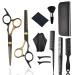 AUSYIWI 11 Piece Hairdressing Scissors Set Hair Scissors Set Hairdressing Accessories Scissors Made of Stainless Steel a Hair Cape a Comb and Clips Suitable for Home Hair Cuts for Men Women and