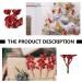 HOMSFOU 24pcs Christmas Berries Christmas Berry Pick Christmas Picks Christmas Holly Berry Branch Glitter Mini Wreath Evening Party Decoration Cranberries Artificial Plastic Foam Banquet Red 20X4X4CM - Buy Online on GoSupps.com