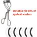 Eyelash Curler Refill Pads - Universal Silicone Replacement (50pcs) with Clear Box | Multicolor Rubber Black & White - Buy Online on GoSupps.com