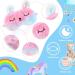 Unicorn Sleep Mask for Kids - 8 Pcs Plush Blindfold for Girls, Boys, and Adults | Cute Cat Eye Cover for Home, Travel, Office - Buy Online on GoSupps.com