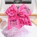 Set of 4 Subesty 7Large Breast Cancer Awareness Girls Cheerleader Hair Bows - Elastic Ponytail Holders for Cheerleader Girls - Ribbon Cheerleader Hair Bow Set - Buy Online on GoSupps.com