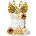 22 Pcs Boho Cake Topper Decorations Paper Palm Fan Cupcake Toppers Artificial Rose Topper Palm Leaves Cake Decorations for Wedding Baby Shower Birthday Boho Flower Themed Party Supplies (B) - Buy Online on GoSupps.com