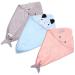 Minkissy Hair Towel Wrap Turban 3pcs | Fast Dry Microfiber Hair Towels for Women & Girls | Cartoon Hair Dry Caps - Buy Online on GoSupps.com