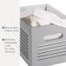2 Pack Gray Bathroom Decor Box - Toilet Tank Basket Topper for Toilet Paper Storage - Wood Bathroom Baskets with Soft Linen Lining - Countertop Organizer - Buy Online on GoSupps.com