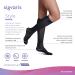 Sigvaris Women's Style Sheer 780 Closed Toe Calf-High Socks 30-40mmHg - Medium Short - Black - International Shipping Available - Buy Online on GoSupps.com
