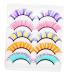 POPETPOP 5 Pairs Colored False Eyelashes Russian Strip Lashes d Curl Colorful Lash Extensions Colored Fake Lashes Colors Eye Lashes Faux Fake Lashes Natural Imitation Extend Curly