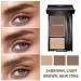Waterproof Three-Color Eyebrow Powder Palette for Natural Brow Shape - Brown/Light Brown/Skin Tone - Buy Online on GoSupps.com