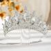 AW BRIDAL Rhinestone Princess Tiara for Wedding - Crystal Flower Crown for Brides - Silver - Buy Online on GoSupps.com